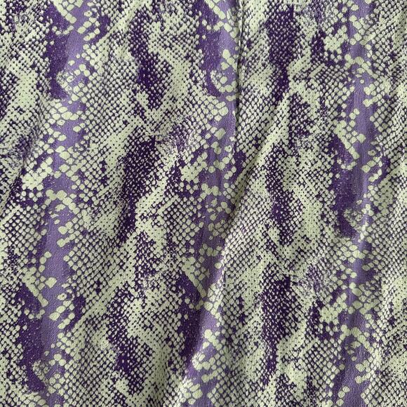 Free People Lime Green Snakeskin Midi Button Front Skirt - Picture 4 of 8